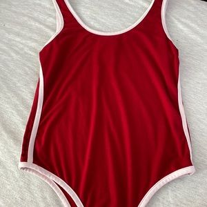 Red body suit